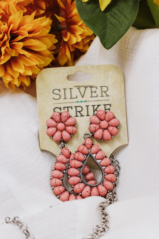 Silver Strike Western Pink Stone Set