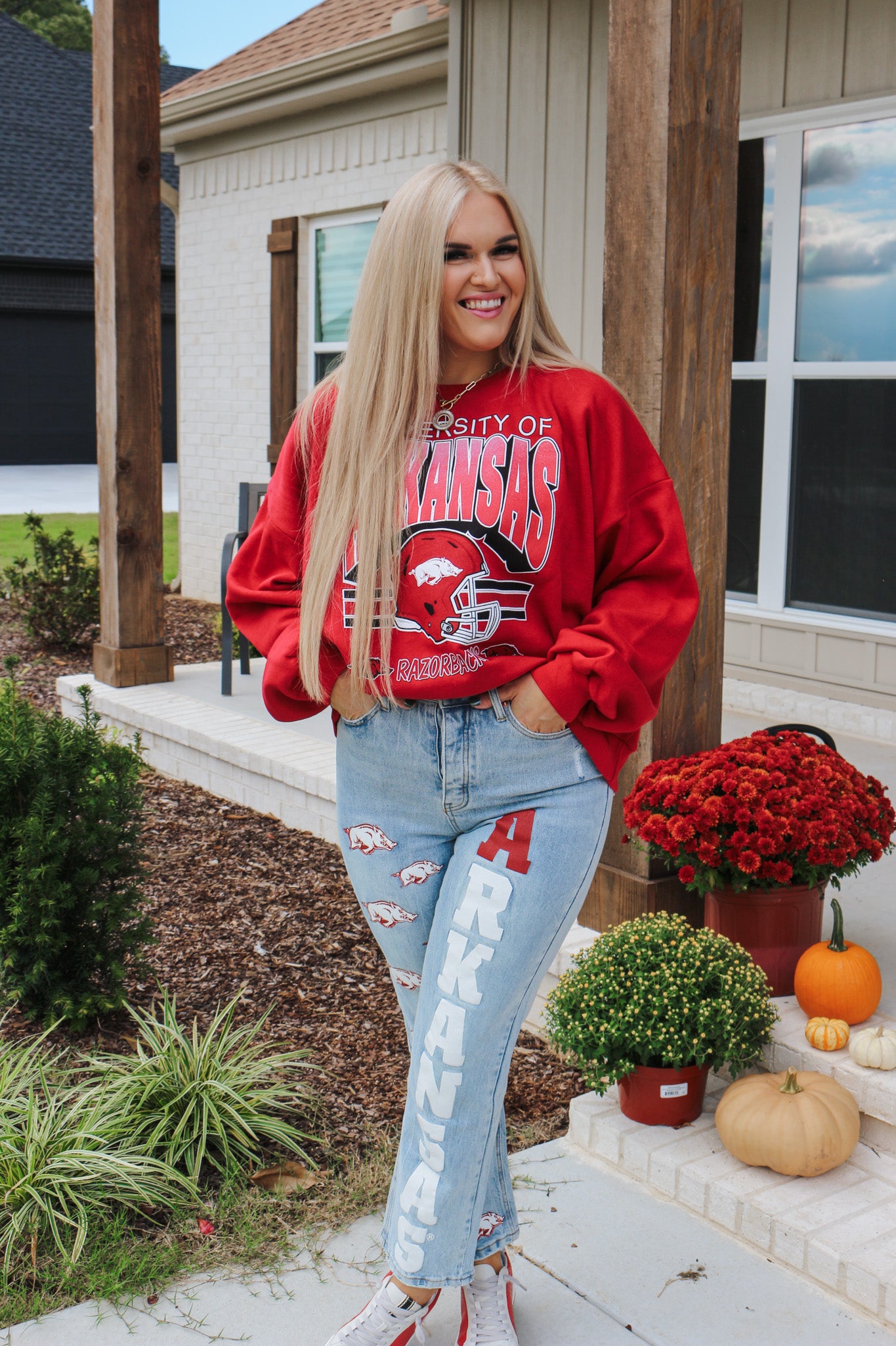 Vintage Red Arkansas Sweatshirt