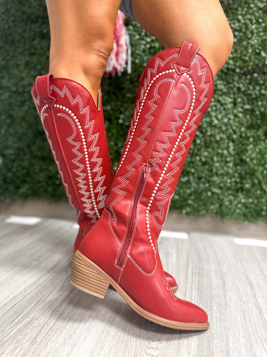 Locklyn Red Cowgirl Boots