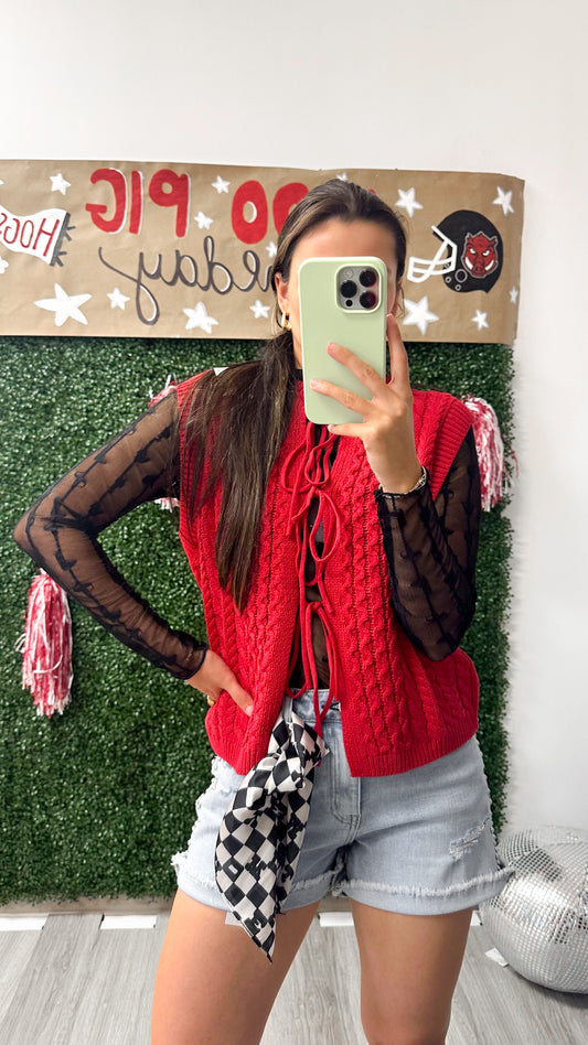 Playbook Picks Red Sweater Vest