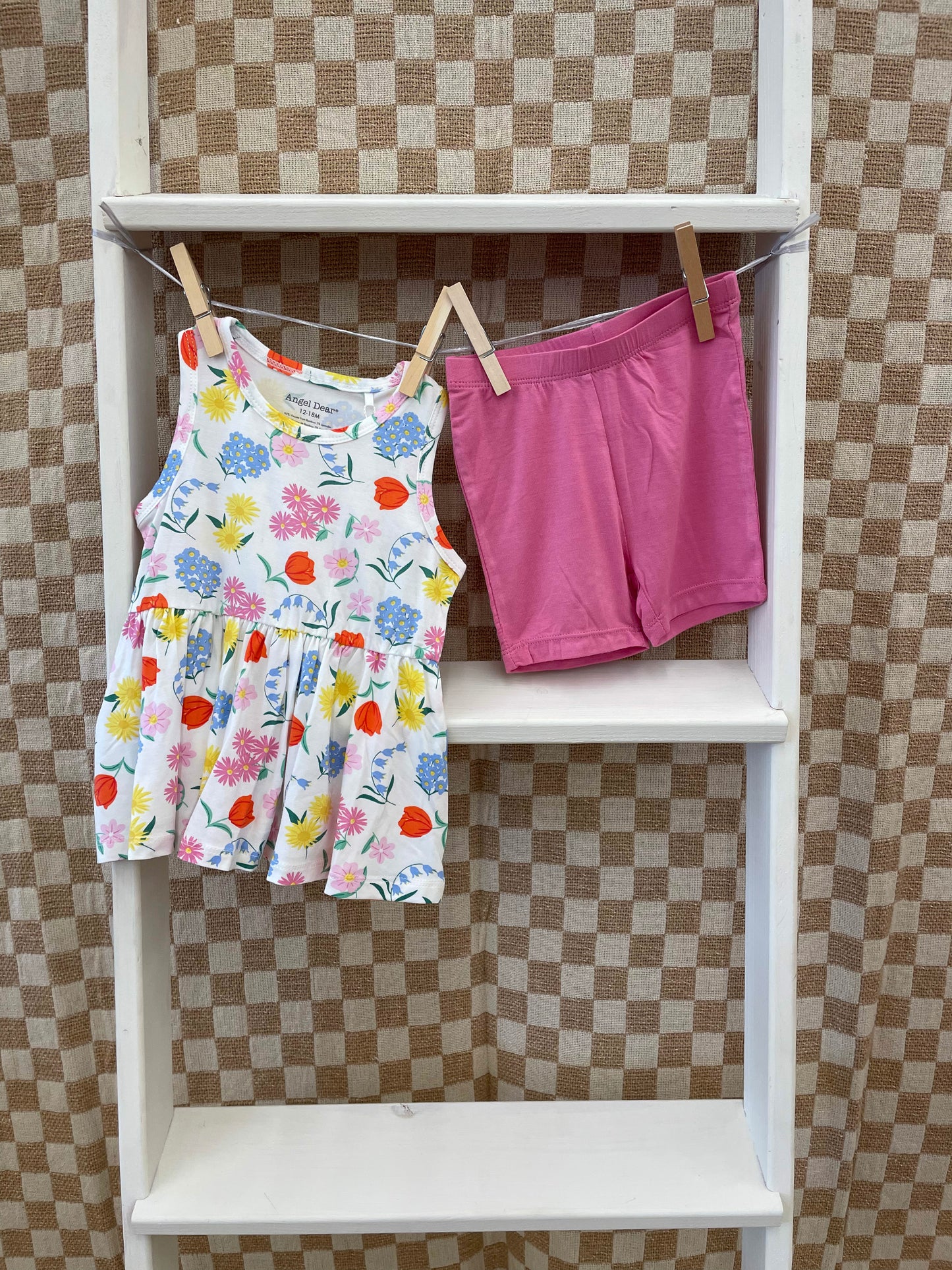 Toddler Girls Tank Top & Biker Short Set - 2 Colors