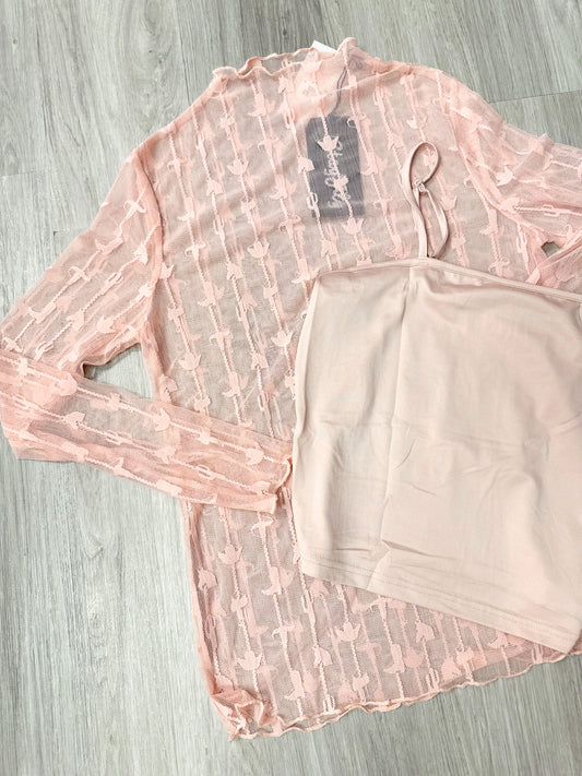 Layering Habits Dusty Pink Sheer Top