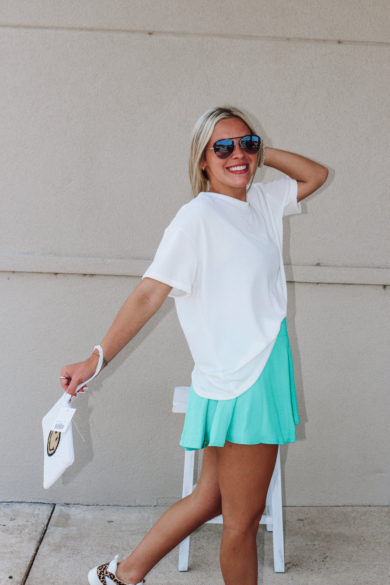 Summer In The City Aqua Teal Shorts