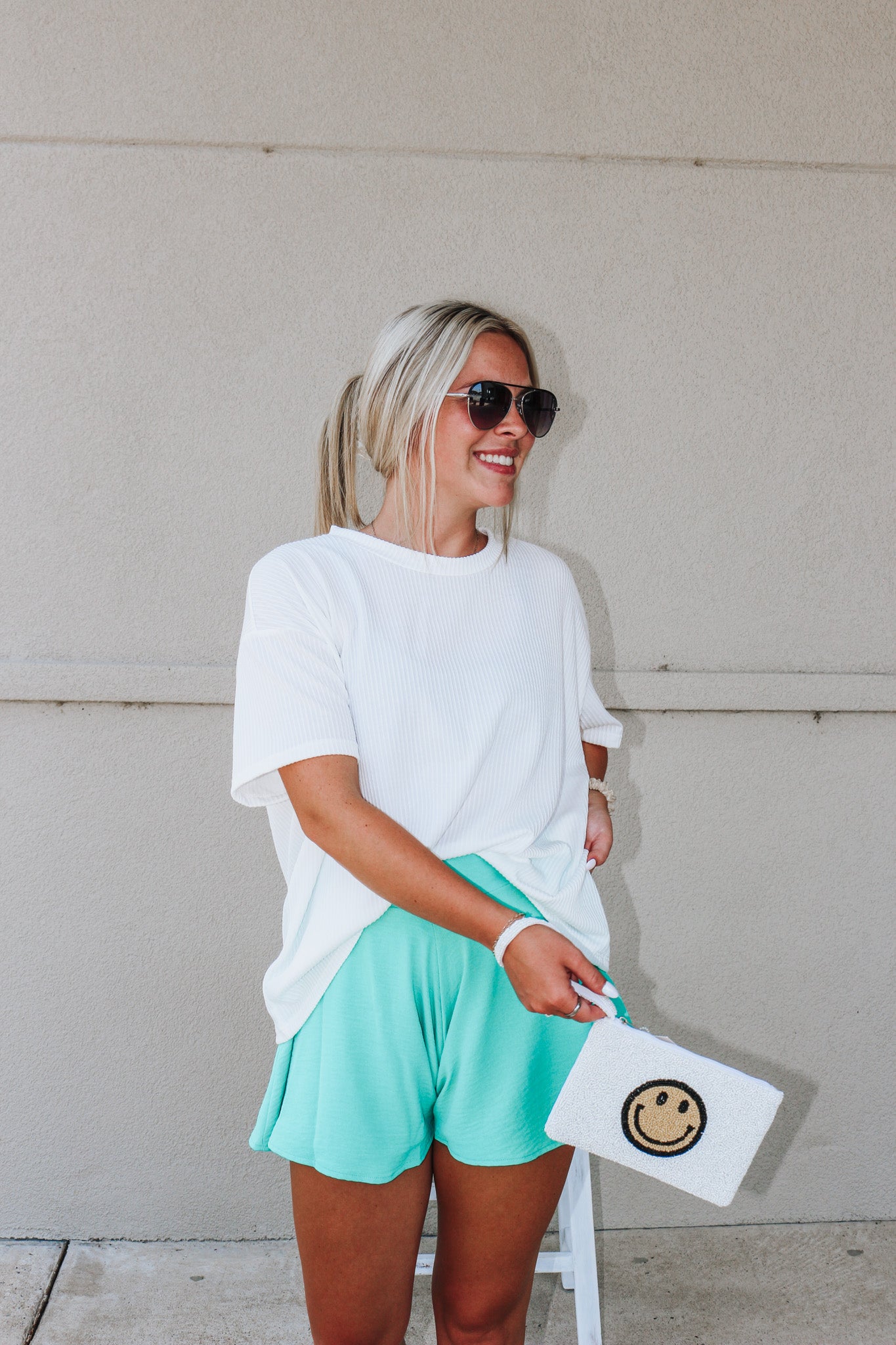 Summer In The City Aqua Teal Shorts