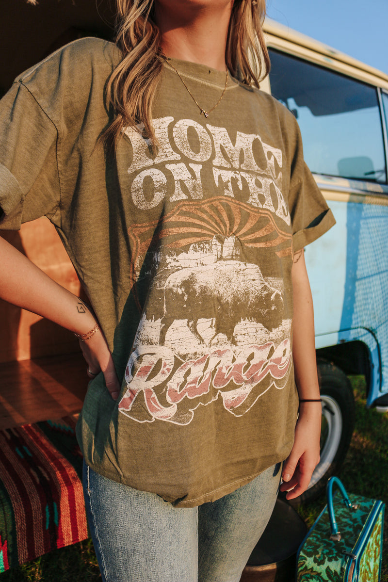 Home On The Range Green Graphic Tee