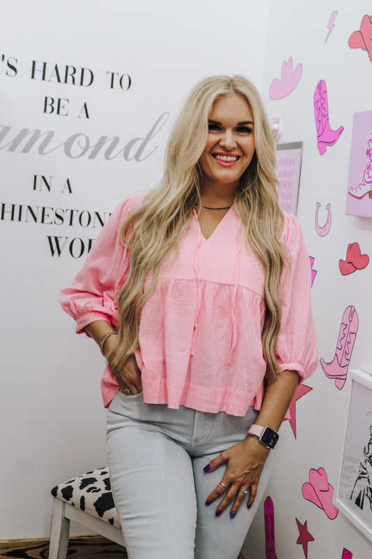 Friday Feeling Pink Blouse