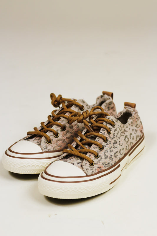 Driana Taupe Leopard Sneaker By Very G