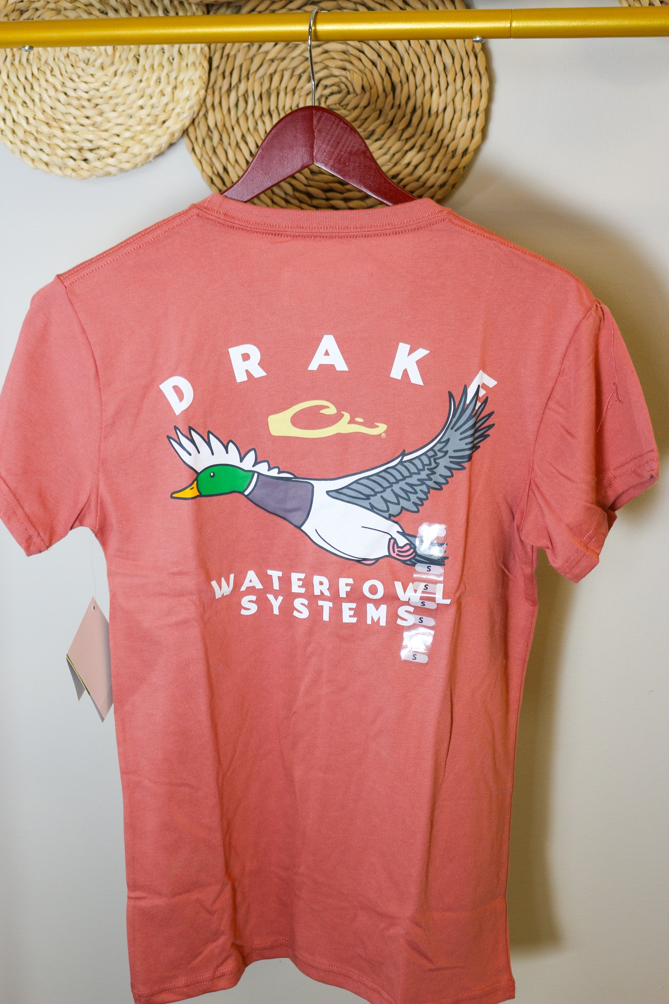 Retro Mallard Drake Sea Blue Dark Heather Tee