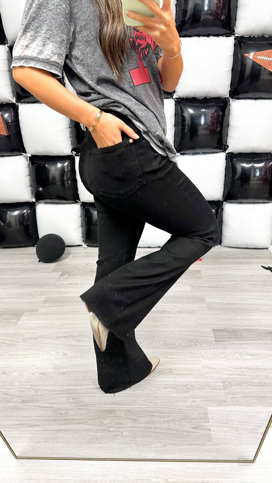 Tummy Control Black Flare Jeans Judy Blue