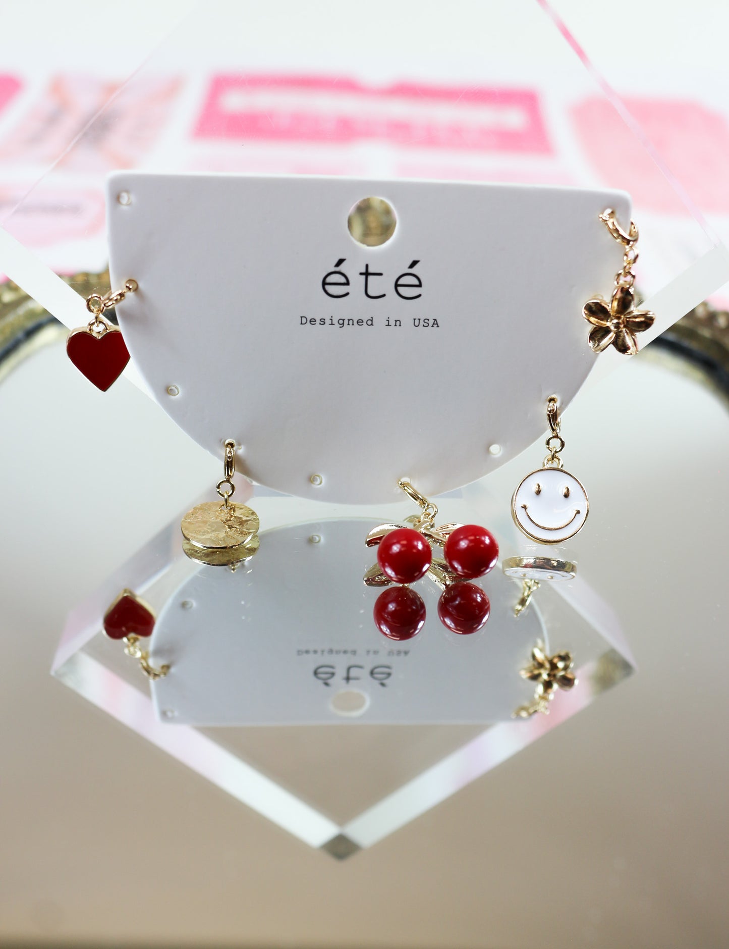 Red & Gold Necklace Charms