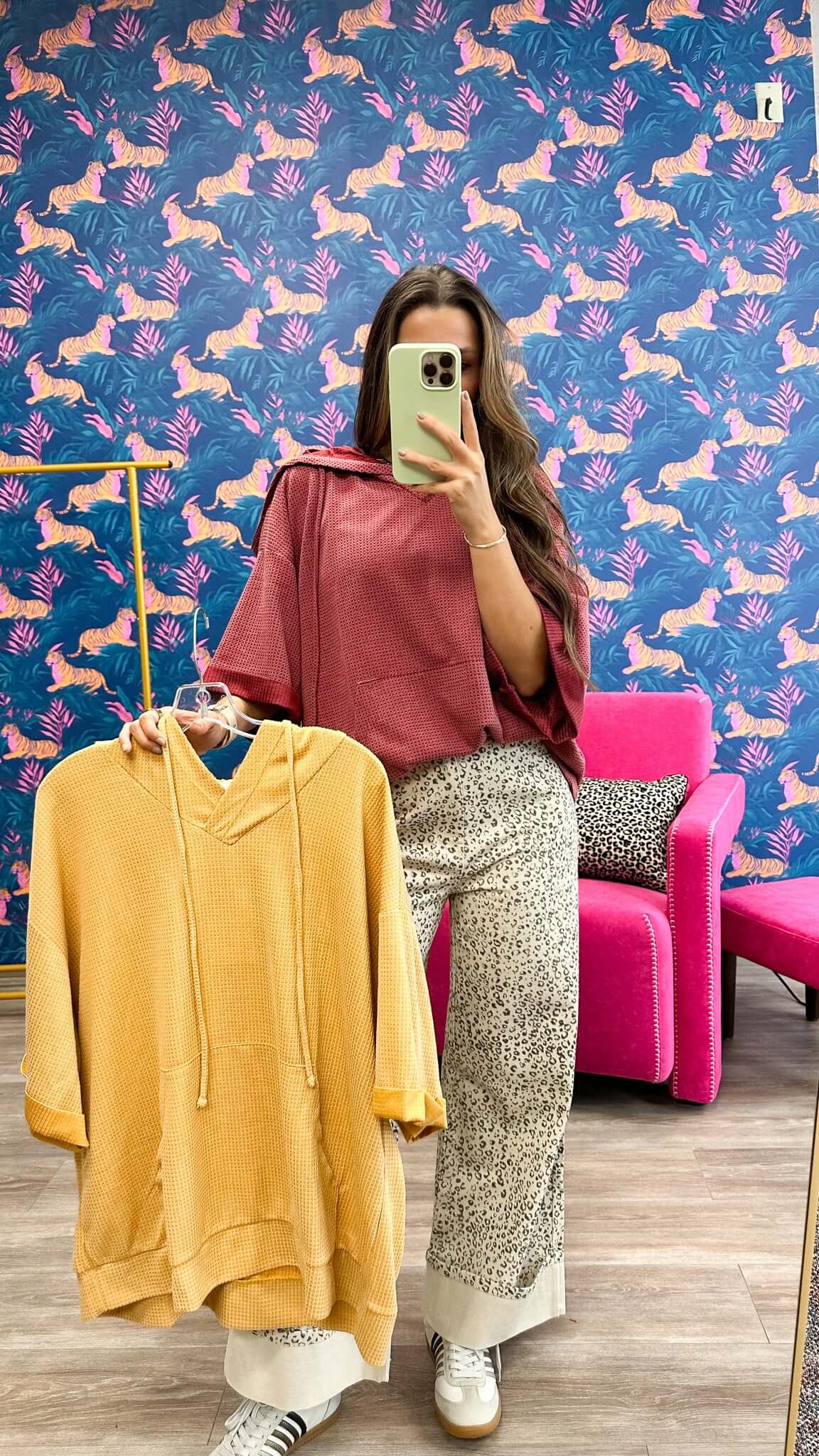 Let Me Be Hooded Waffle Knit Top -2 Colors