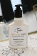 Tyler Luxury hand lotion 8oz, shown in one of two available scents