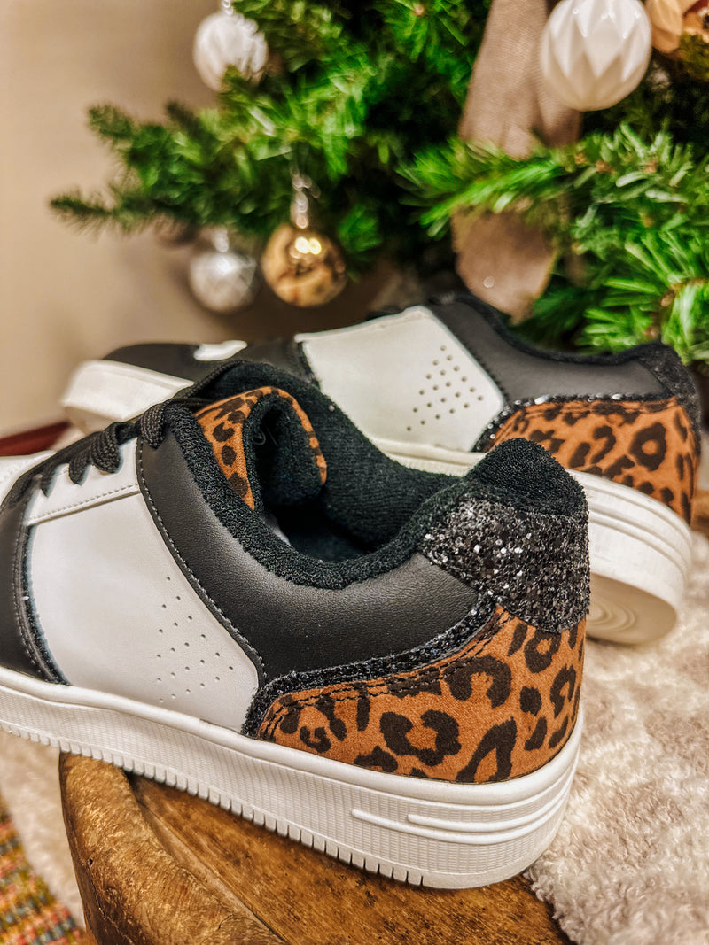 BB Low Black & Brown Leopard Sneaker