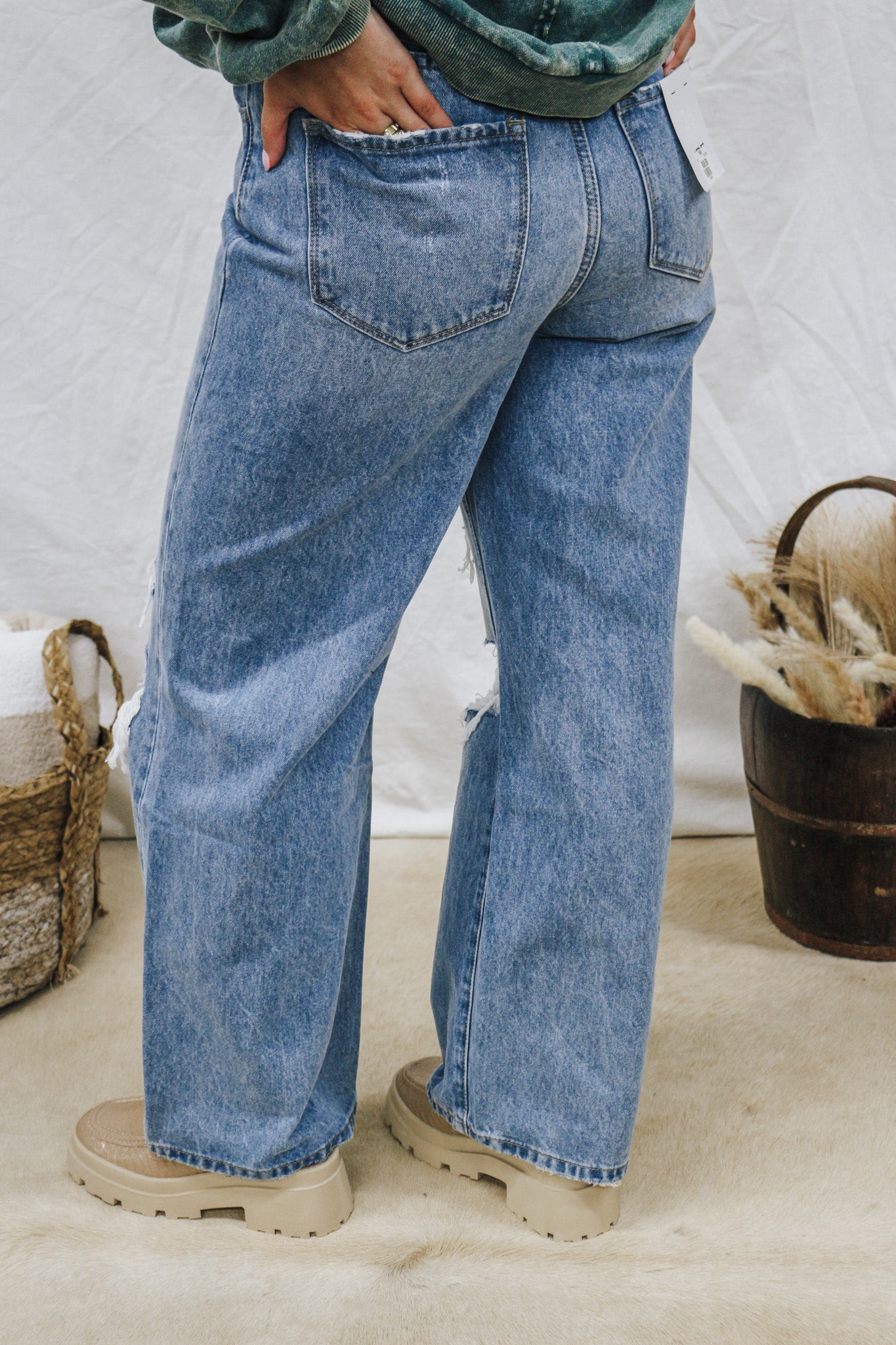 Olivia Toll Free Wide Leg Vintage Vervet Jean