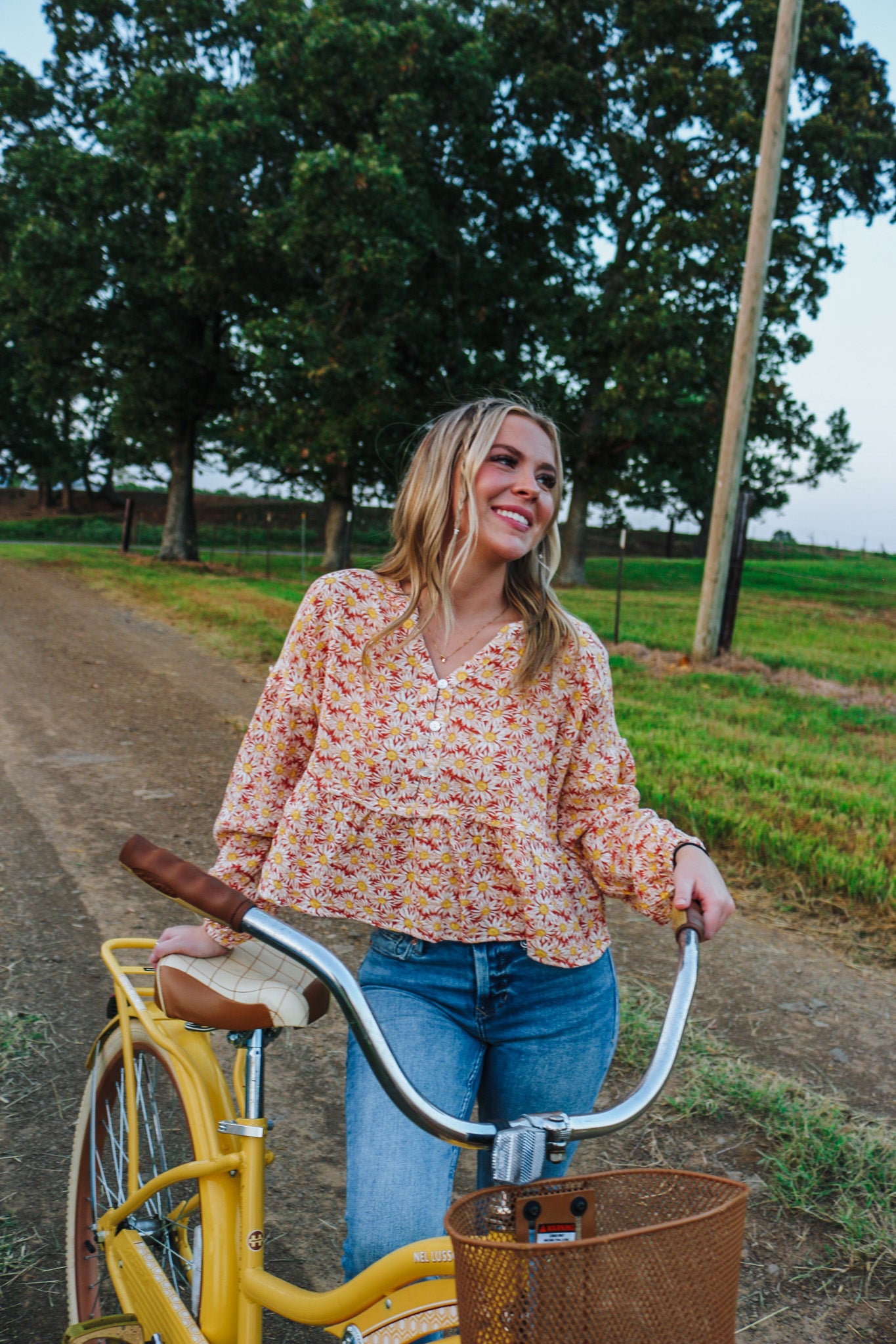 Rust Sunflower Blouse