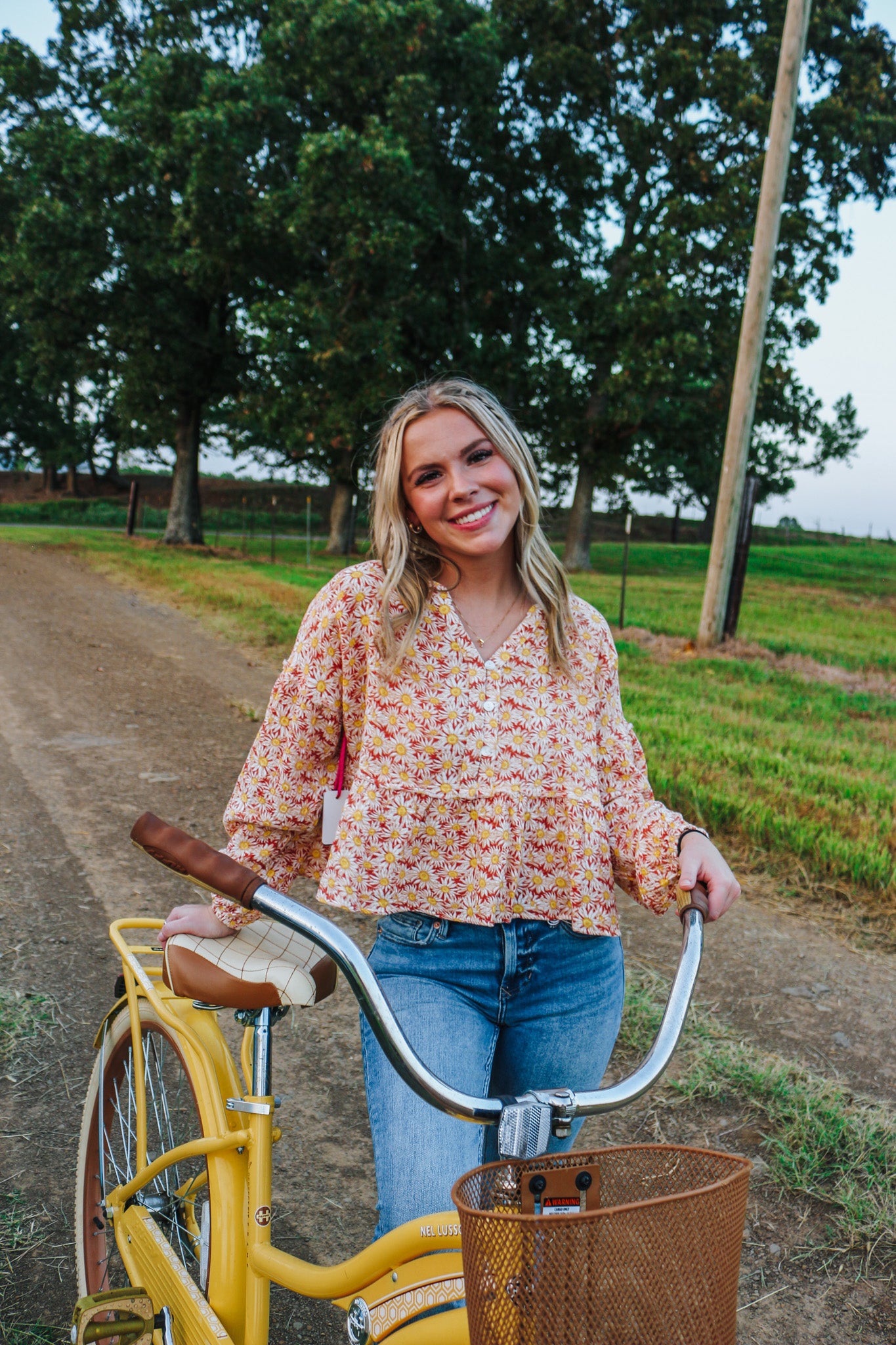 Rust Sunflower Blouse