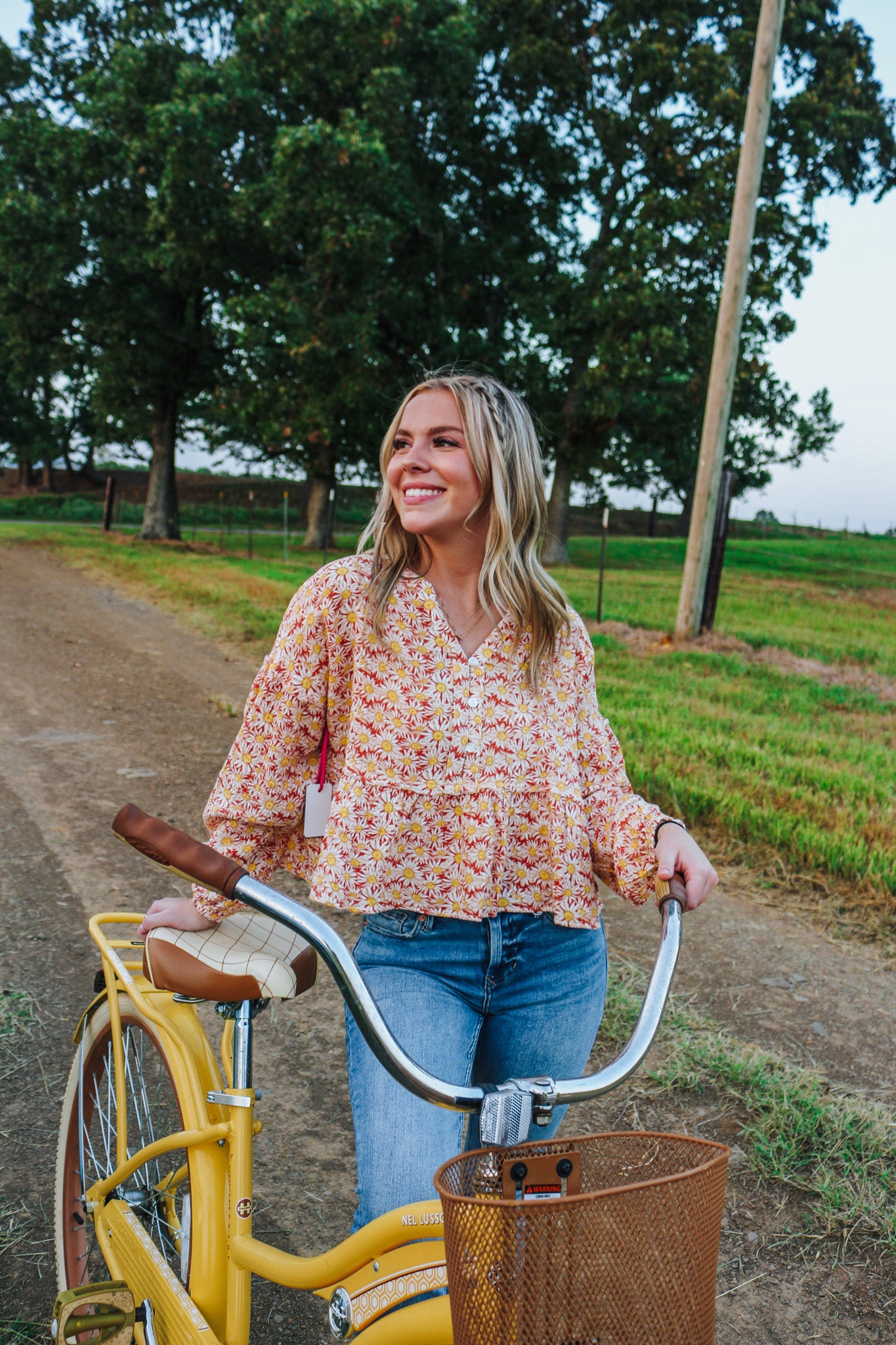 Rust Sunflower Blouse