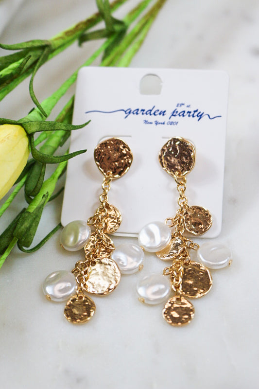 Hammered Gold Coin Earrings
