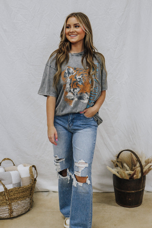 Easy Tiger Grey Graphic Tee