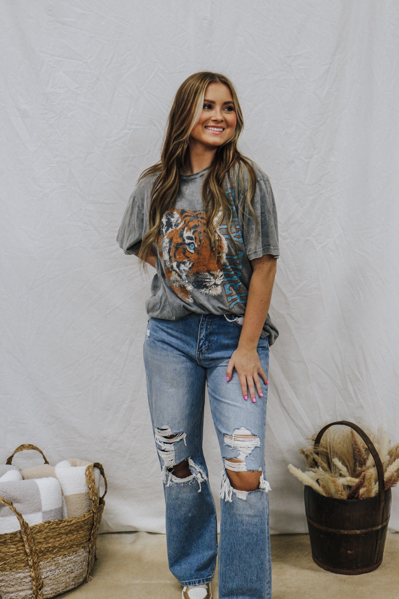 Easy Tiger Grey Graphic Tee