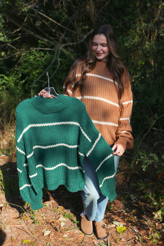 True To Your Word Stripe Knit Sweater -2 Colors