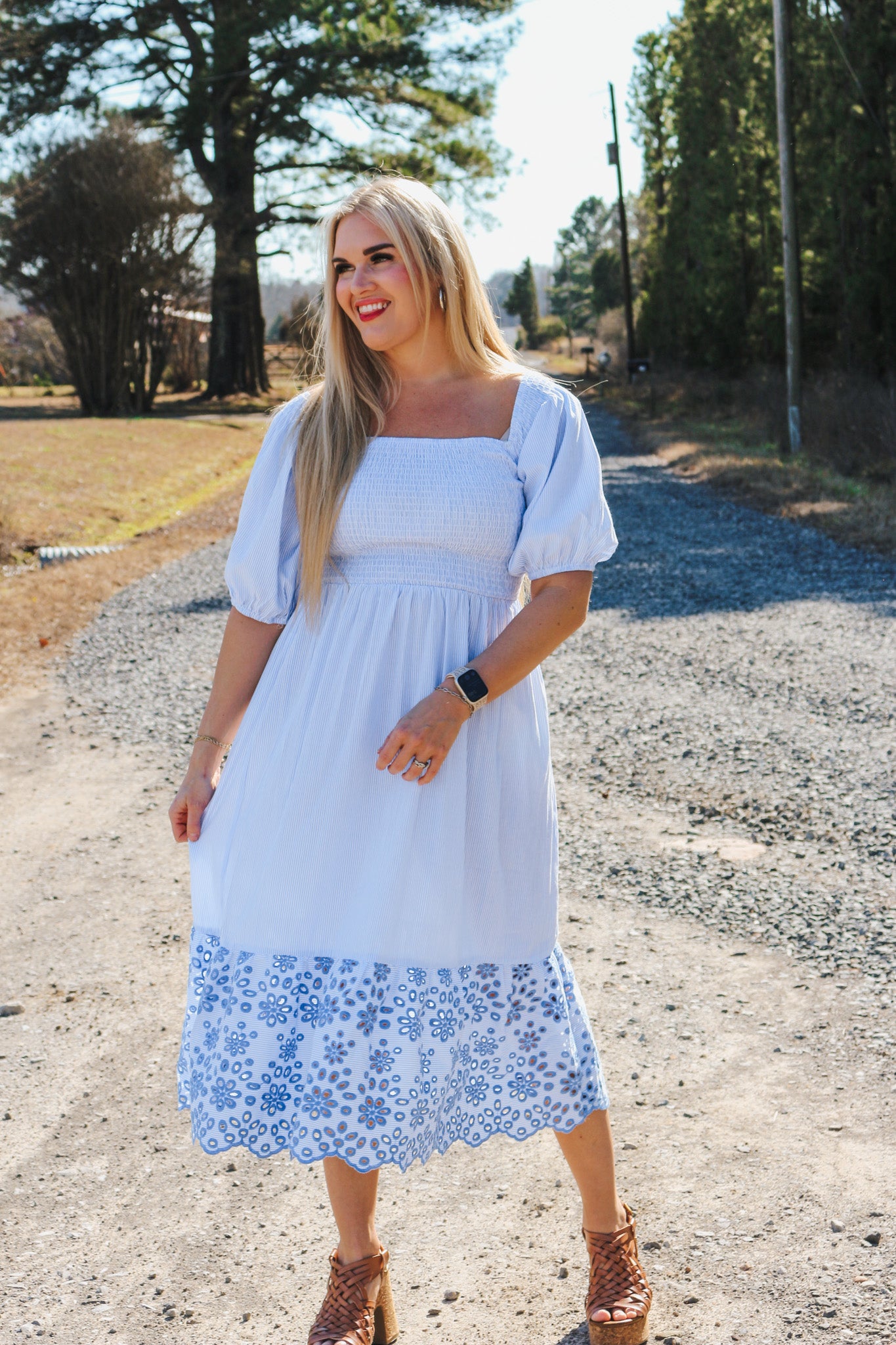 Endless Sunshine Light Blue Stripe Dress