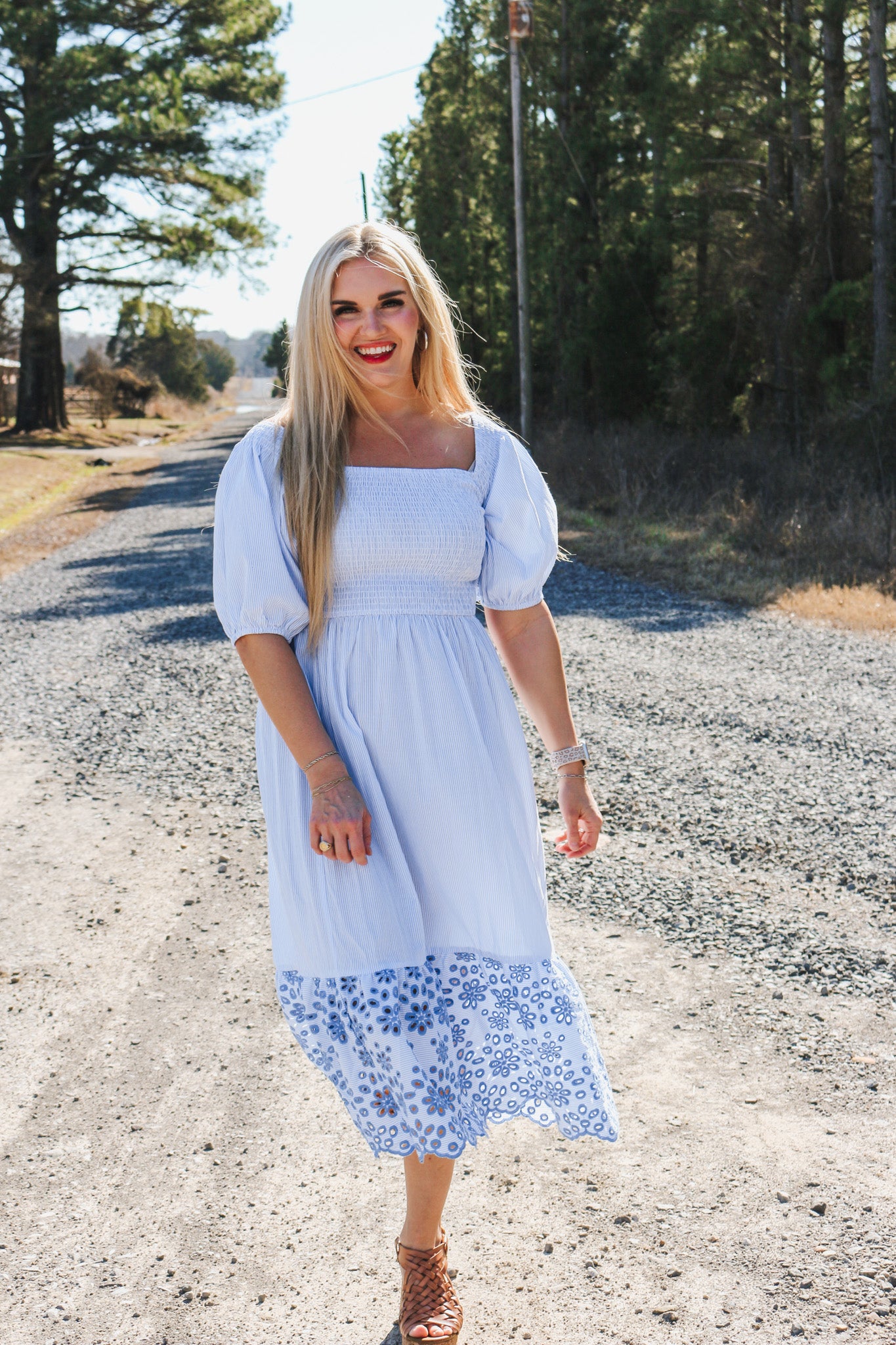 Endless Sunshine Light Blue Stripe Dress