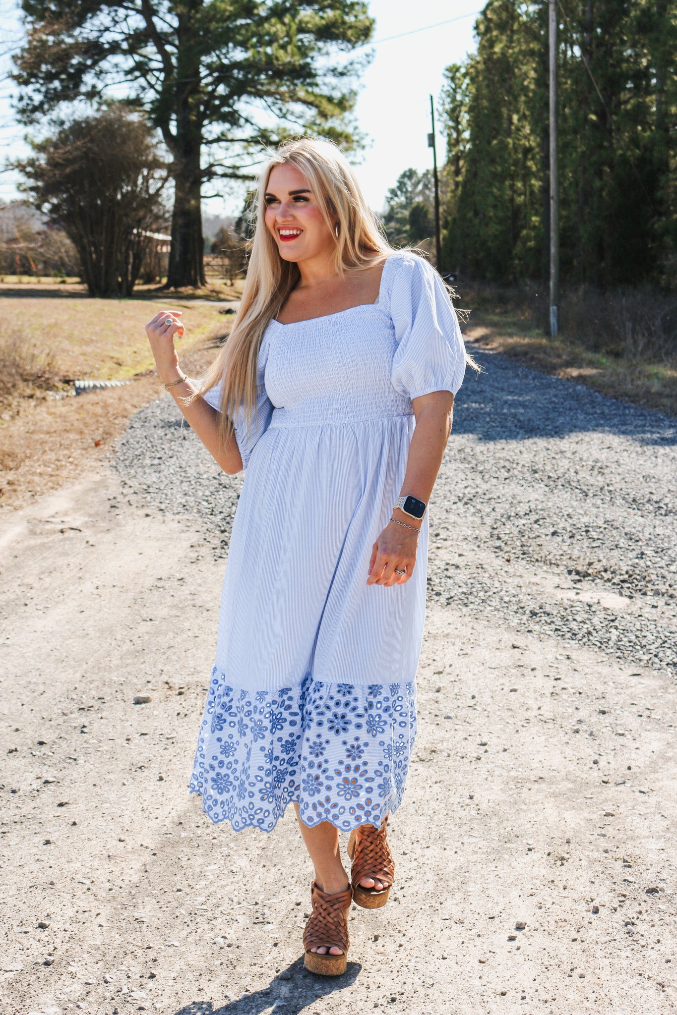 Endless Sunshine Light Blue Stripe Dress