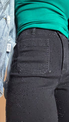 Dear John Audrey Black Stardust jeans, close-up of sparkle studs on the back pocket