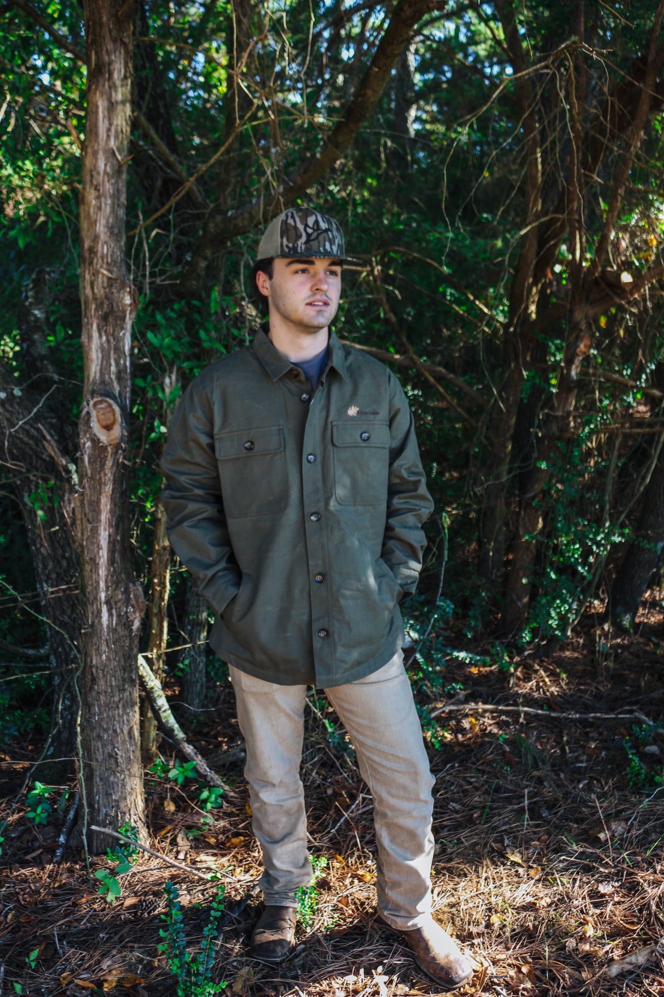 McAlister Waxed Cotton Olive Green Jacket