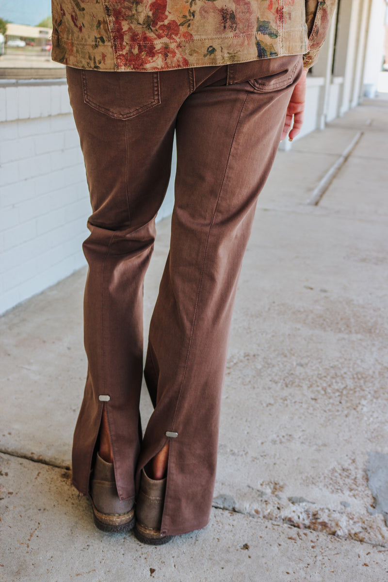 Brown Straight Fit Jeans