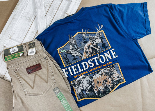 Men's Fieldstone American Wildlife Navy Tee