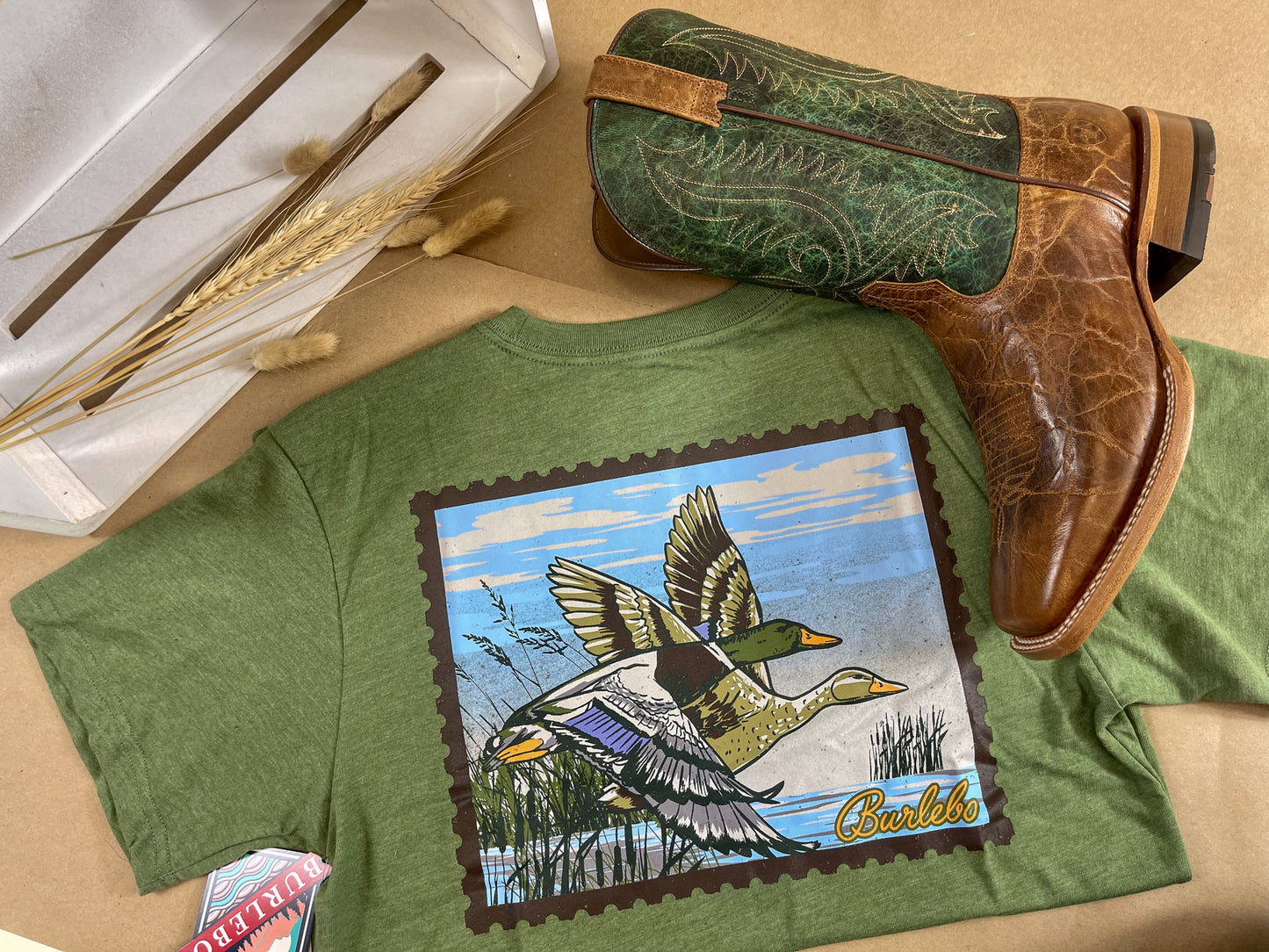 Vintage Duck Stamp - SS - Heather Olive