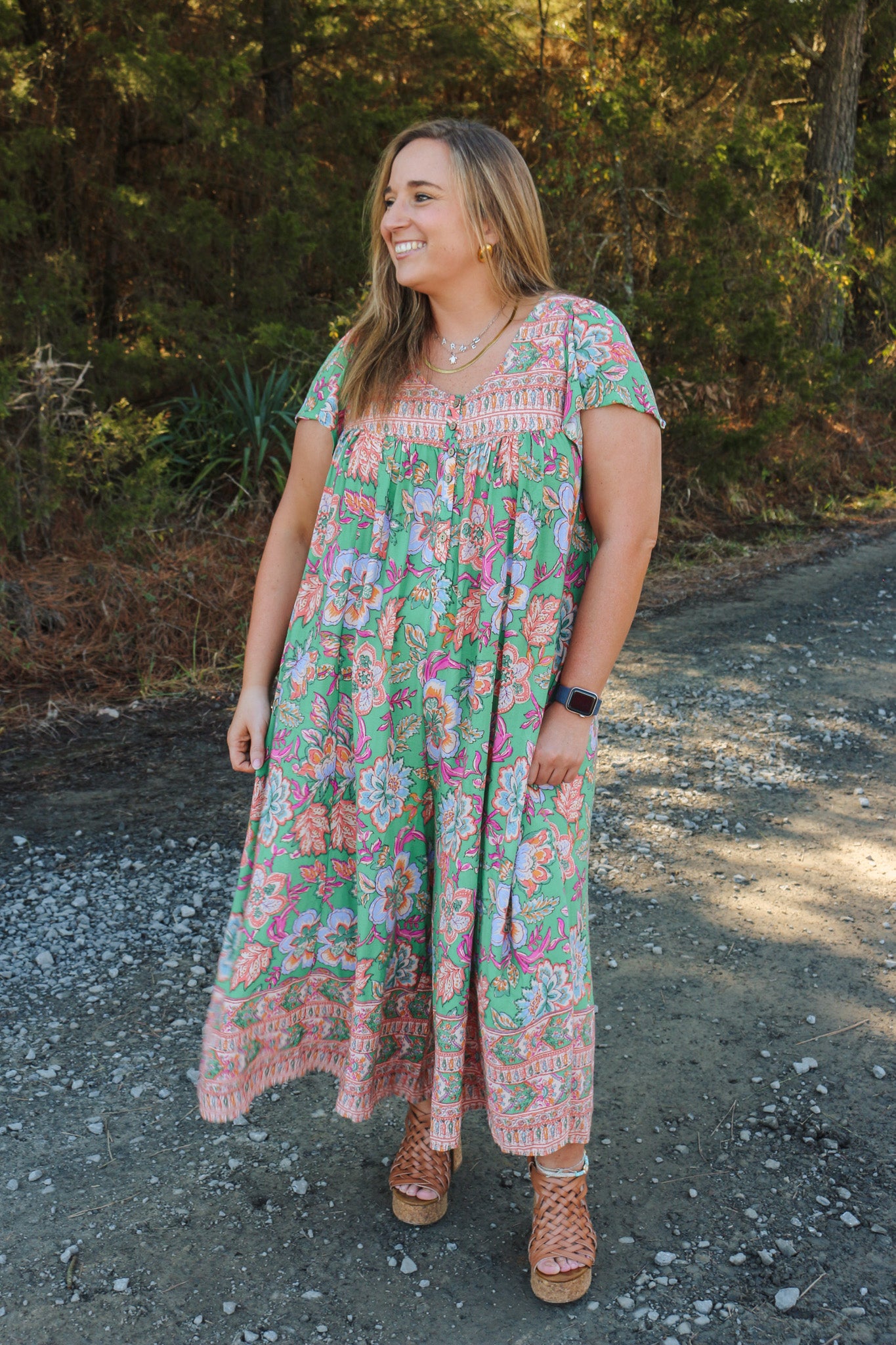 Stay Out Of Trouble Green Floral Jumpsuit