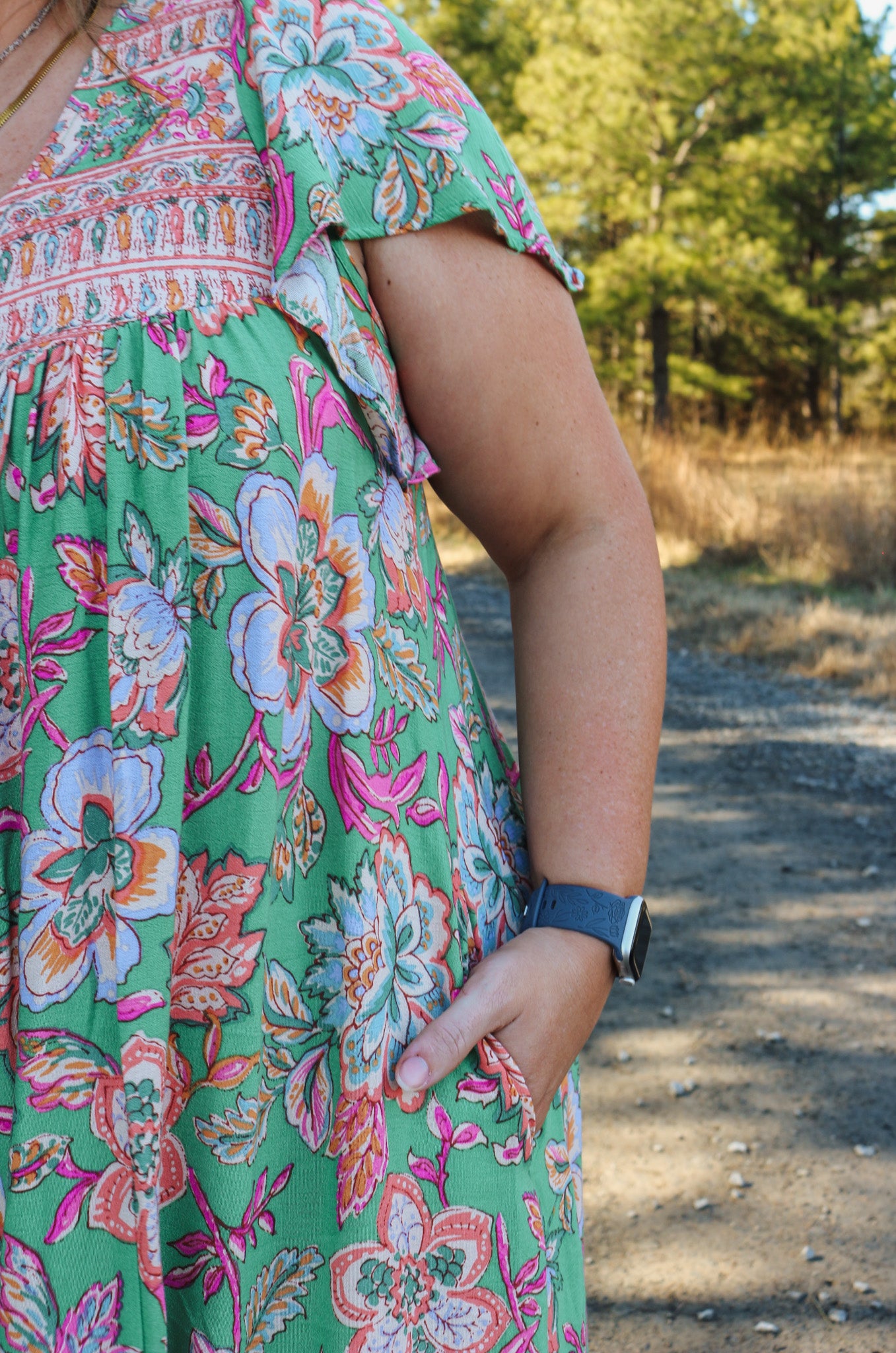 Stay Out Of Trouble Green Floral Jumpsuit