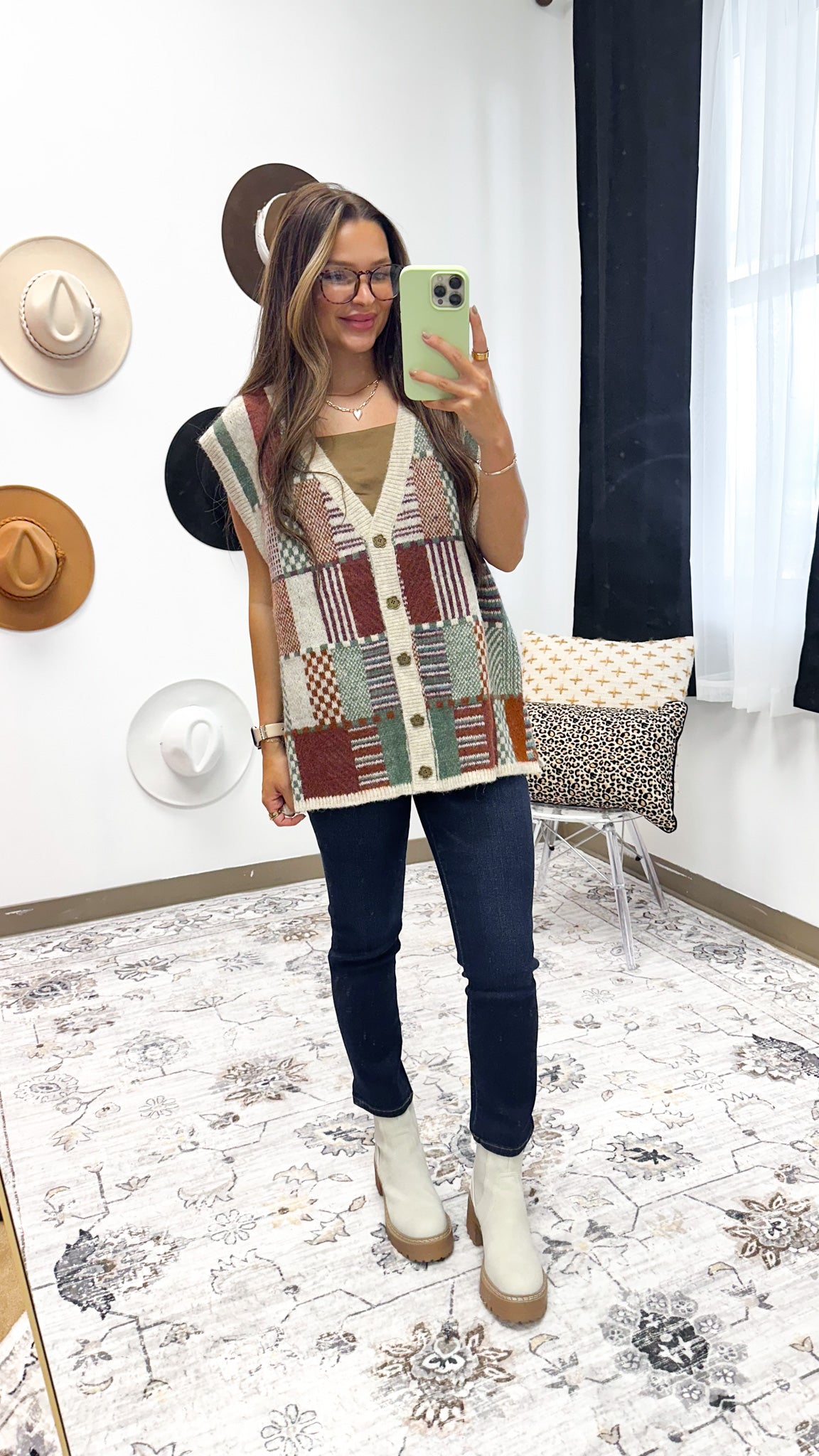 Make An Appearance Brick Sweater Vest