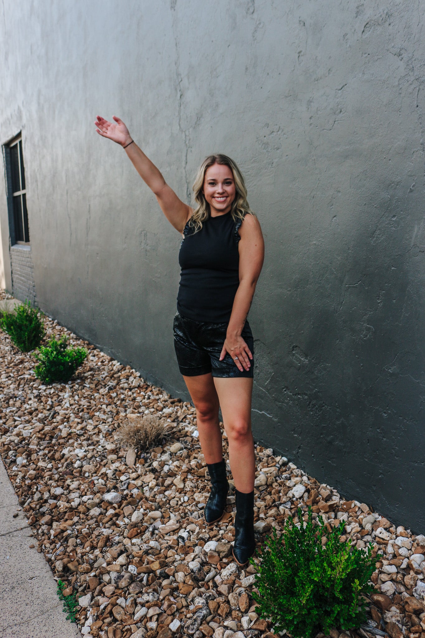 Holding Hands Black Tank Top