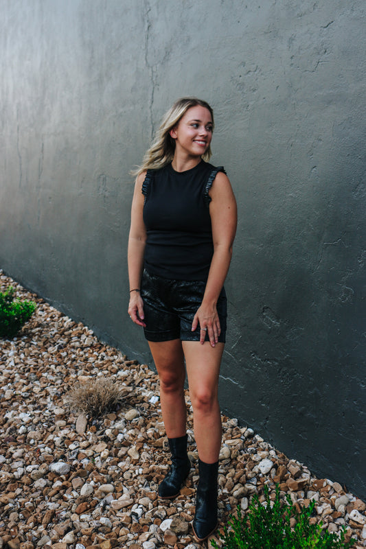 Holding Hands Black Tank Top