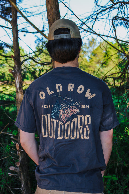 Old Row Men's Outdoor Elk Charcoal Grey Tee