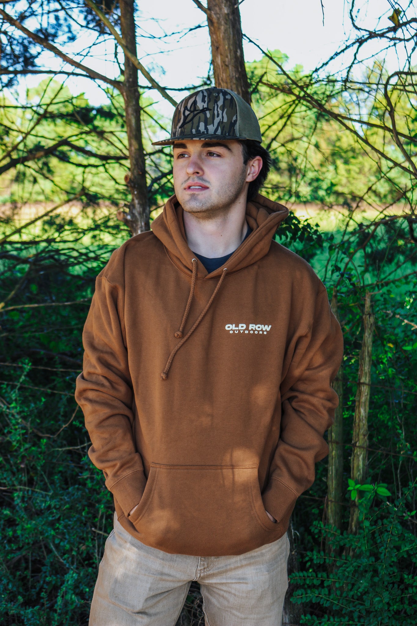 Men's Old Row Rust Brown 80s Camo Hoodie