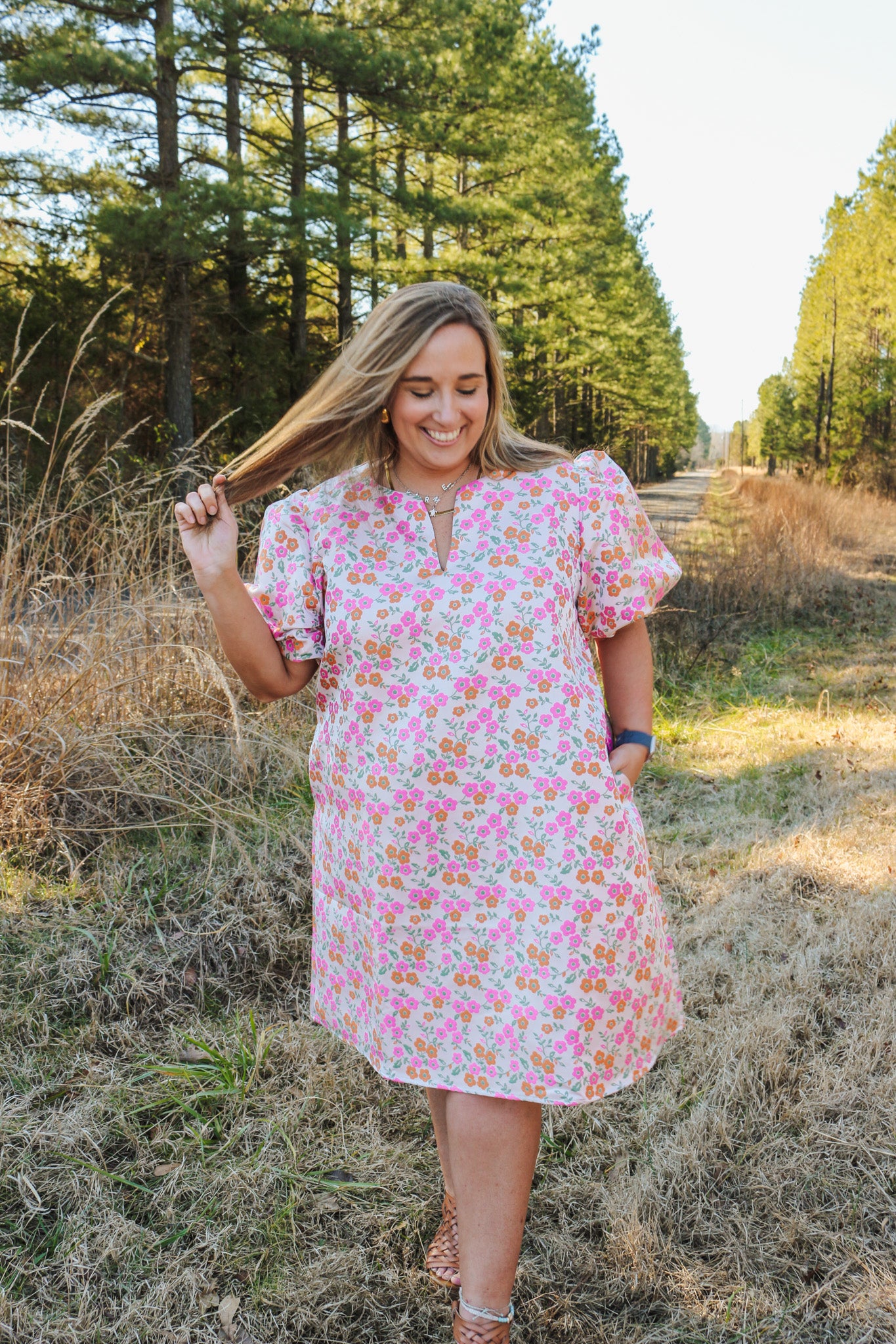 Blooming Friendship Pink Multi Floral Dress