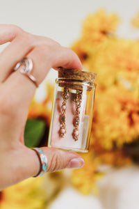 Glass Jar Earrings- Pink