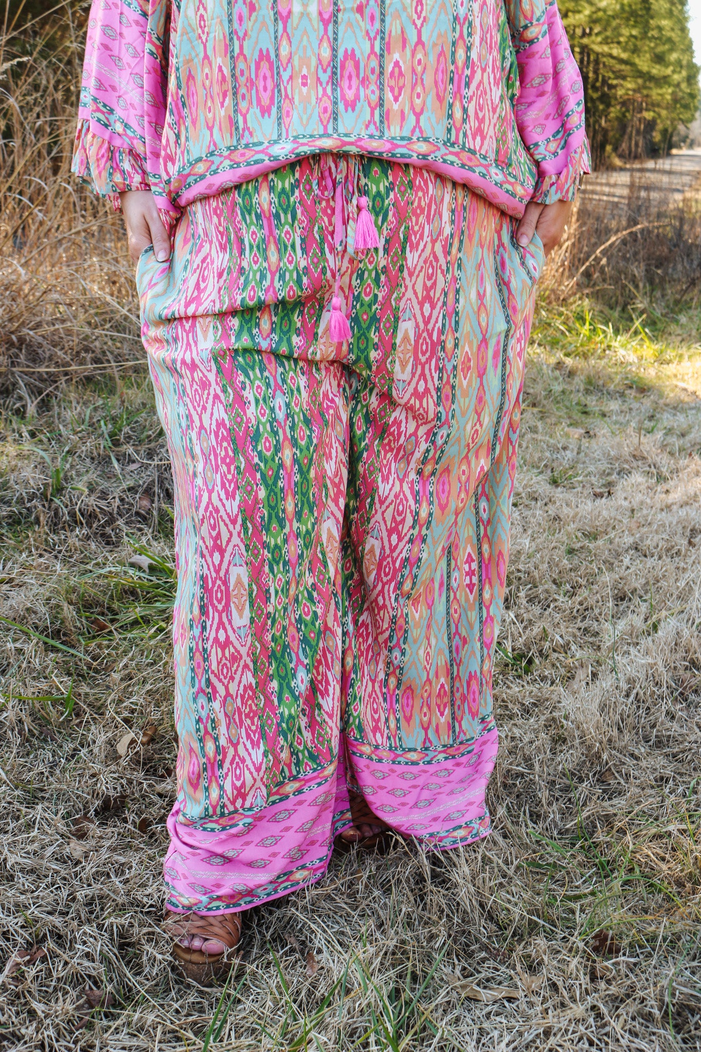 Tropical Delight Pink Pattern Pants