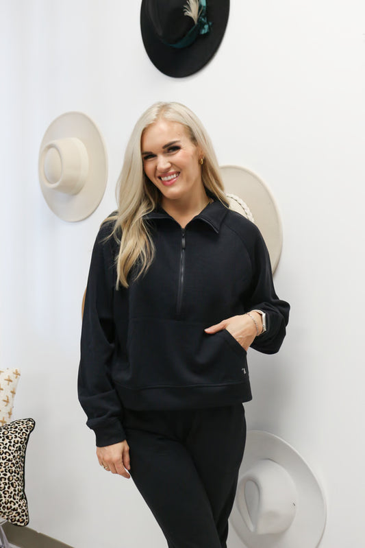 Local Girl Freelance Quarter Zip Pullover - 2 Colors