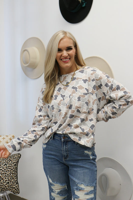 Local Girl Forest Camo Flora Revive Sweatshirt