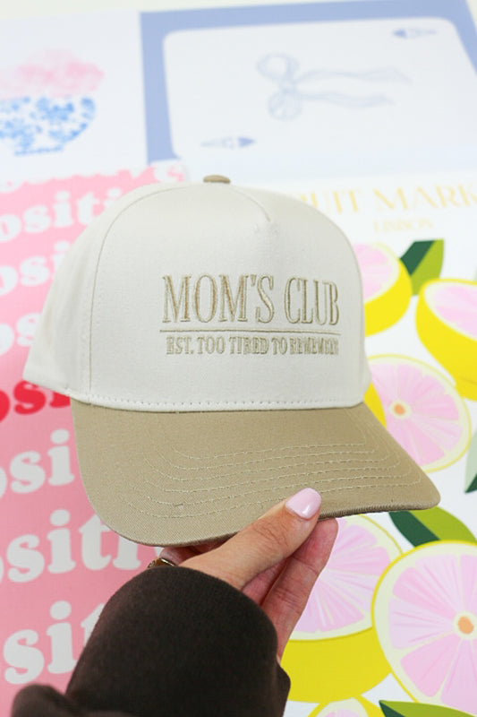 Moms Club Tan Trucker Hat