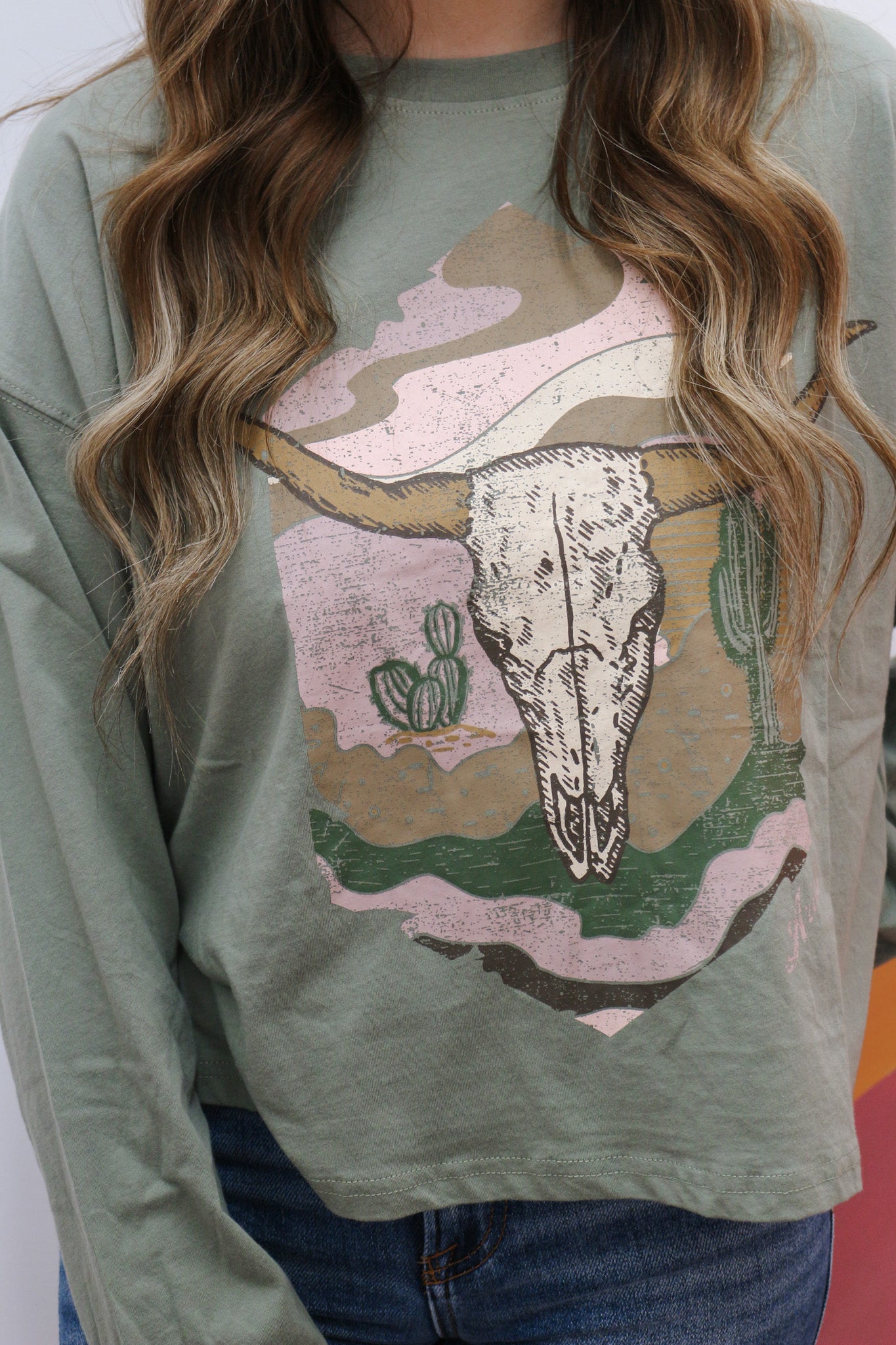 Womens Ariat Wanderer Sea Green Graphic Tee