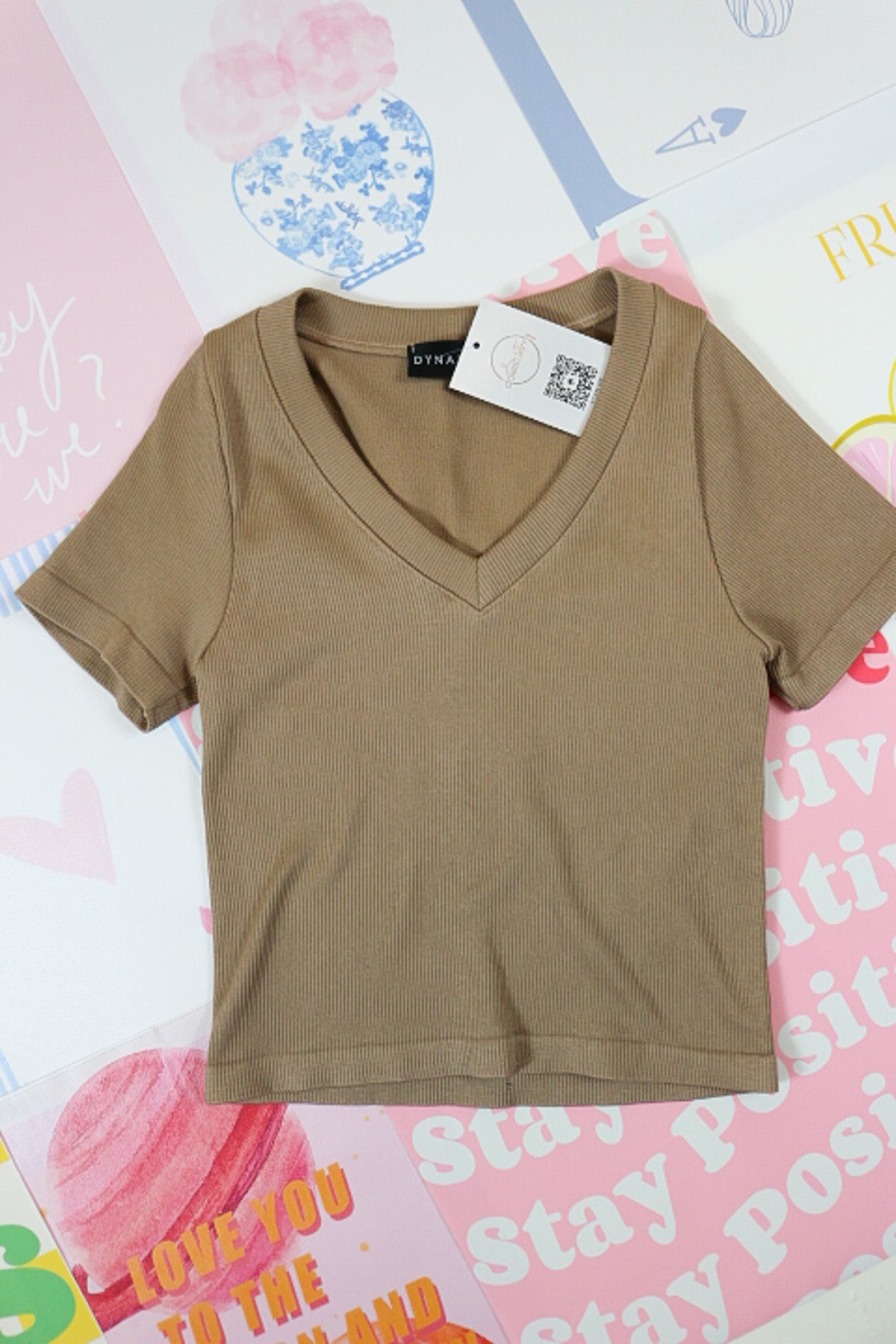 Make You Wonder Ribbed V-Neck Dynamic Tee -3 Colors