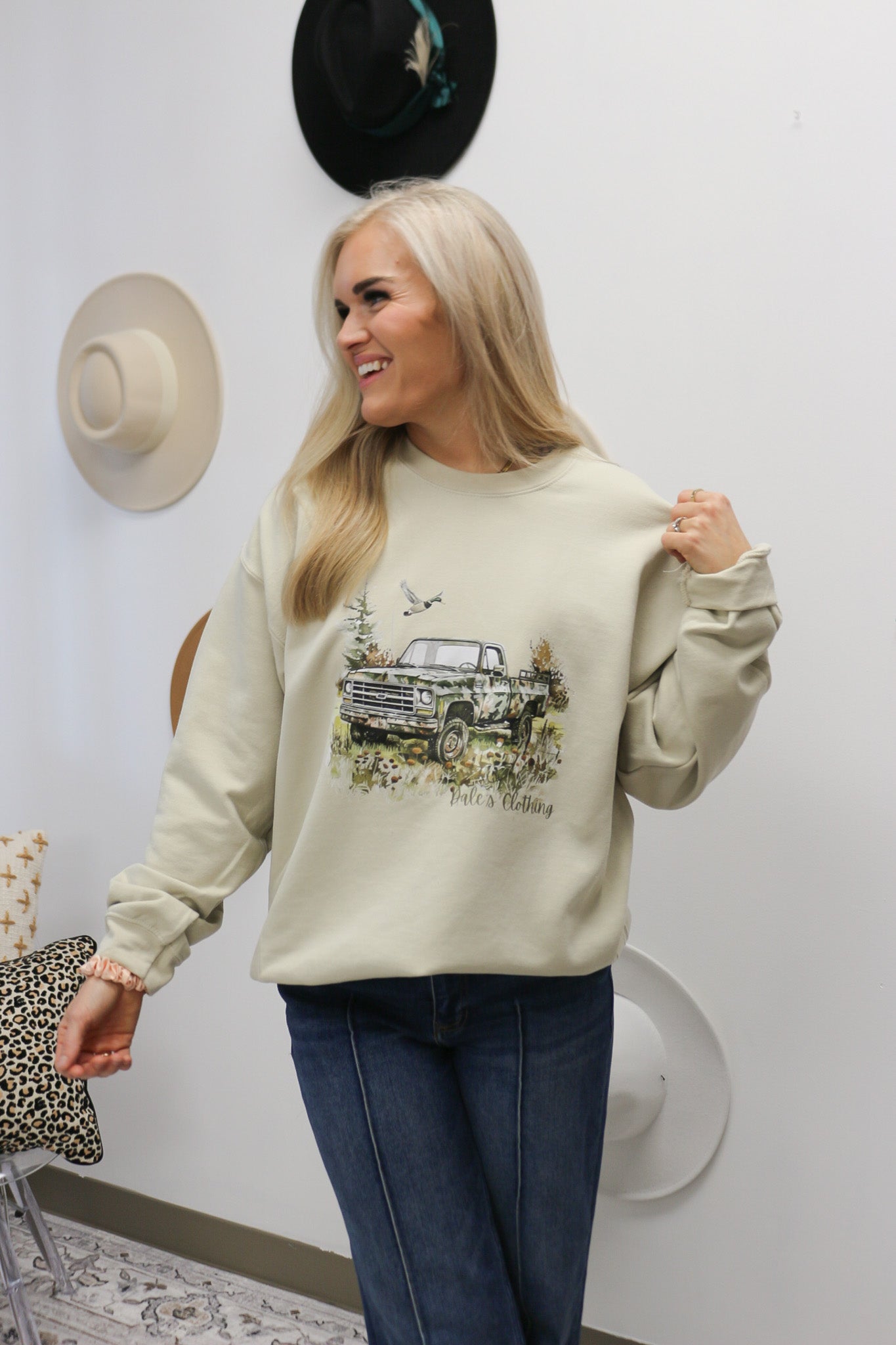 Tan Dales Camo Truck Sweatshirt