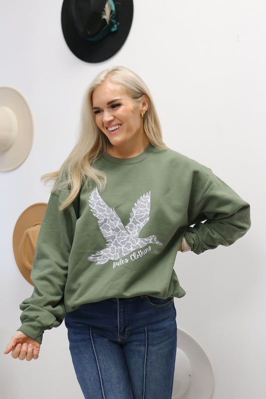 Dales Camo Duck Green Sweatshirt